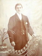Large 1800s Victorian Cabinet Card Photograph by Horace Dudley 