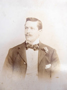 Large 1800s Victorian Cabinet Card Photograph by F Busin of Grasse 