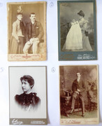 4 x Large 1800s Victorian Cabinet Card Photographs Kidderminster etc. 