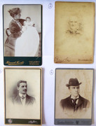 4 x Large 1800s  Victorian Cabinet Card Photographs Bolton, Harcourt etc 