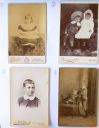 4  x Large 1800s  Victorian Cabinet Card Photographs Children Groups
