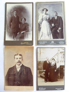 4  x Large 1800s  Victorian Cabinet Card Photographs Taylor Dard etc