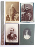 4  x Large 1800s  Victorian Cabinet Card Photographs Smorthwaite Arloing etc