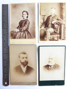 4  x Large 1800s  Victorian Cabinet Card Photographs Coleman Fletcher  etc