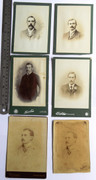 6  x Large 1800s  Victorian Cabinet Card Photographs A H Taylor etc