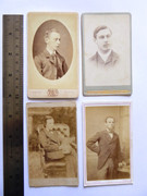 4 x  Victorian Carte de Visite Card Photograph of Victorian Gentlemen
