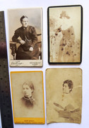 4  x  Victorian Carte de Visite Card Photograph of Victorian Ladies