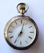 Antique  1900s  German Art  Nouveau  . 800 Silver & Gold Pocket Watch  