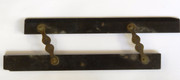 Antique 1800s Ebony and Brass Parallel Ruler  