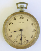 Antique  1930s  Pocket Watch Swiss made Colmo  Mechanical Movement
