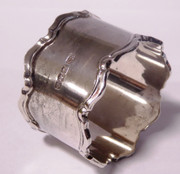 Monogrammed Heavy 1927 Hallmarked Sterling Silver Napkin Ring by  Silversmith Harry Atkin