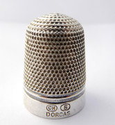 Antique Silver Thimble Dorcas  5 Charles Horner Plated  ?