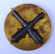 Vintage Military Crossed Cannons  Badge