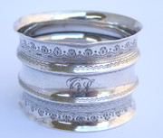 1891 Antique Sterling Silver Napkin Ring Monogrammed OP