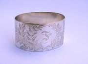 Antique 1890 Hallmarked Sterling Silver Napkin Ring by William Hutton & Sons Ltd