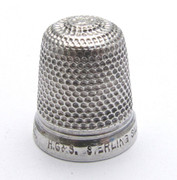 Antique Sterling Silver Sewing Thimble THE SPA 13 Henry Griffith & Sons