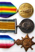 Original  WW1 War Medal Trio 41522 DVR J W Robertson RFA RA