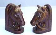 Pair of Retro Vintage Horse Head Bookends Made in Japan