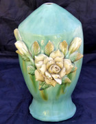 Australian Pottery Delamere Pottery Lamp with Applied Flowers (DAMAGED)