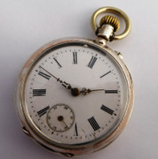 Antique  1800s  German Art Nouveau .800 Silver Pocket Watch