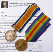 Pair of WW1 Medals PTE 1959 F C White 3 CO. of LOND Y.