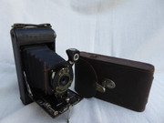 Leather Cased No1 Pocket Kodak Fold Out Bellows Camera & Case Photographic Estate