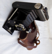 Leather Cased Kodak Folding Brownie Six-20 Bellows Camera & Case Photographic Estate