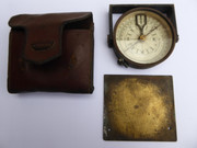 1800s Antique Surveying Clinometer Compass in Original Leather Case A P Greenfeild & Co Brisbane English Made