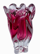 Large 3 KG 1950s 1960s Thick Murano Glass Vase Organic Form Mid Century Stunning
