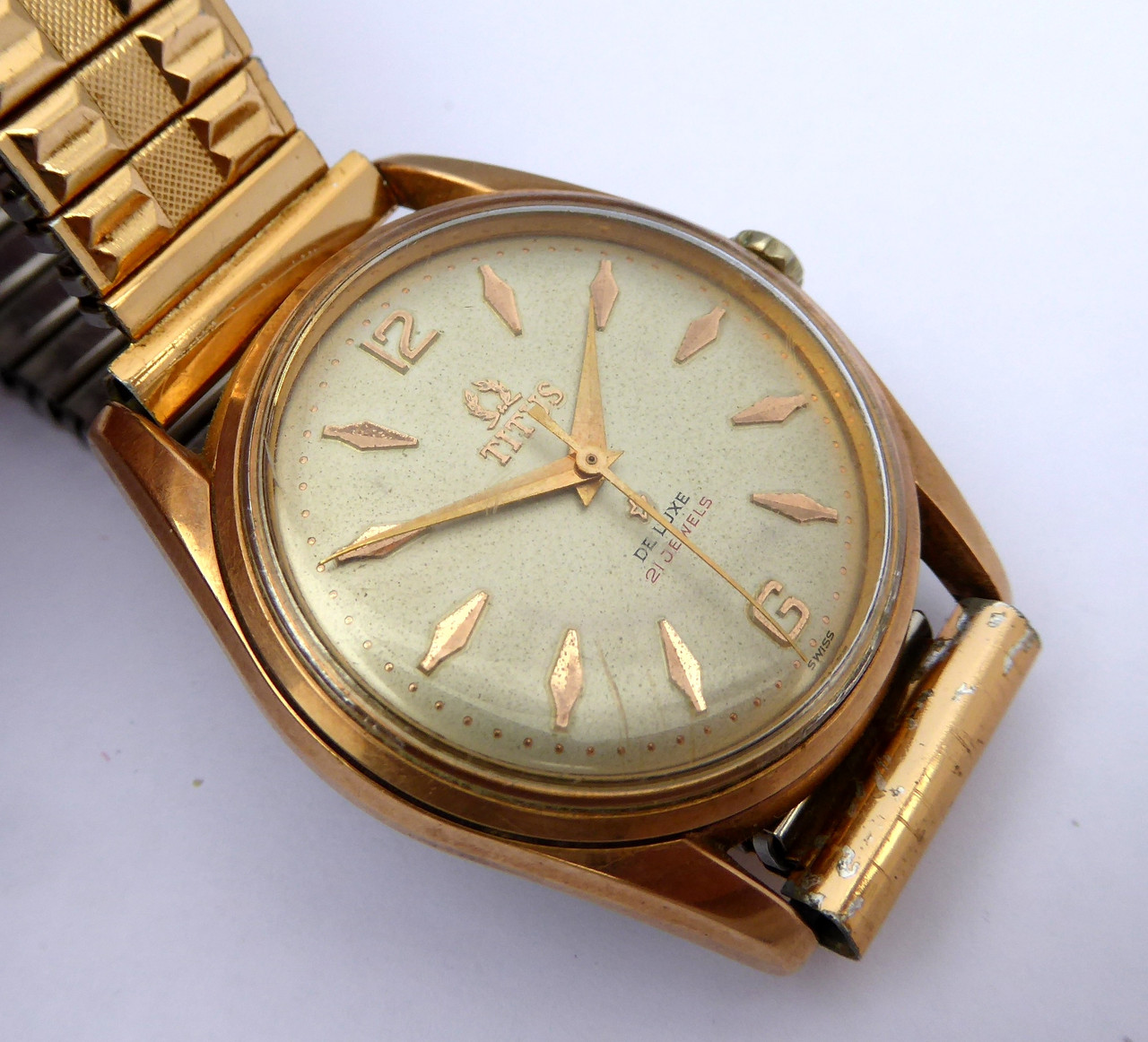 Vintage TITUS 21 Jewel Deluxe Watch Mens Watch NOT RUNNING - The ...