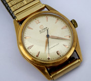 1960s  Vintage 18ct Gold Cyma Cymaflex Mechanical Wrist Watch Mens