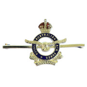 Vintage Silver WW2 RAAF Australia  Enamel Badge with Tudor Crown