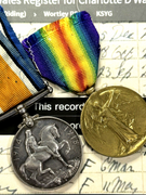 Original WW1 Pair of Medals 37670 Pte C Wass Yorks LI