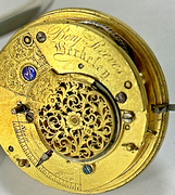 Antique 1841 Fusee Verge Movment Sterling Silver Pocket Watch Reeves Berkeley