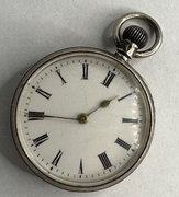 Late 1800s Antique .935 Swiss Hallmarked Silver Pocket Watch TICKS WHEN WOUND