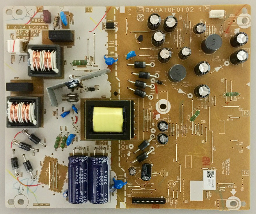 Emerson Magnavox A4at0021 A4at0mpw 001 Power Supply Board For Lf391em4a 39me313v F7