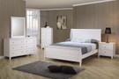 C400231 - Vermont White Solid Wood Sleigh Bed