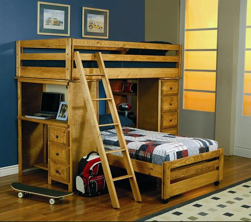 solid wood loft bed