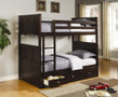 C460136 - Jonah Rich Cappuccino Solid Wood Twin/Twin Trundle Bunk Bed