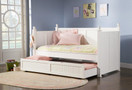 C300026 - Kassandra White Semi Gloss Solid Wood Day Bed with Trundle
