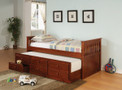 C300105 - Felix Cherry Solid Wood Captin Bed with Trundle