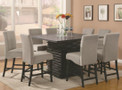 C102068 - Noora Rich Ash Black Solid Wood 9 Piece Counter Height Dining Set