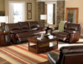 C600281 - Crawford Dark Brown Top Grain Leather Motion Reclining Sofa & Love Seat