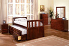 FA7031 - Garnell Cherry Solid Wood Mission Trundle Bed