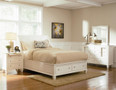 c201309 - Wyatt White Solid Wood Platform Bed w/ Storage Drawers