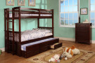 fabk458texp - Zaire Expresso Solid Wood Twin/Twin Bunk Bed with Trundle and Storage Drawers