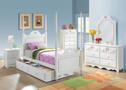 AC30170T - Sweetheart White Solid Wood Youth Bed w Trundle