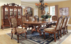 FA3557T - Madalena Antique Oak Finish 9 Piece Dining Set