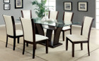 FA3710WH - Maylen Glass Top 7 Piece Dining Set