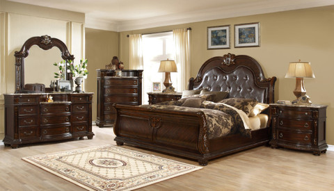 Mfb9500 Rosa Cappuccino Formal Adult Bedroom Group With Marble Tops